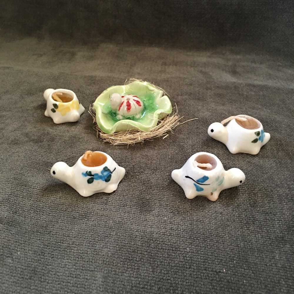 Set mini turtle figurines